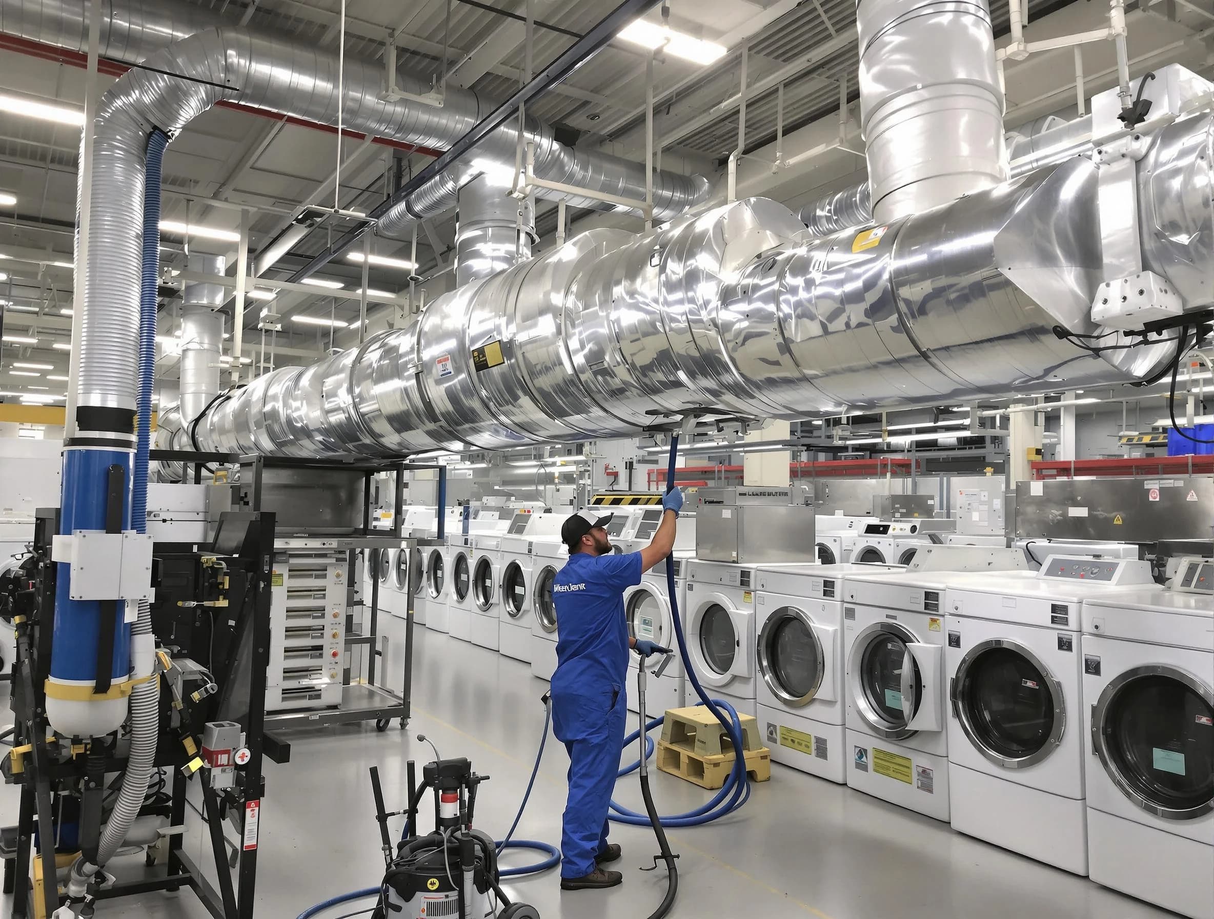 Chelsea Dryer Vent Cleaning team performing heavy-duty industrial dryer vent cleaning in Chelsea